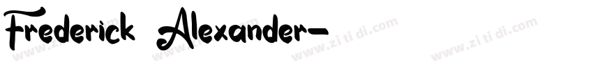 Frederick Alexander字体转换